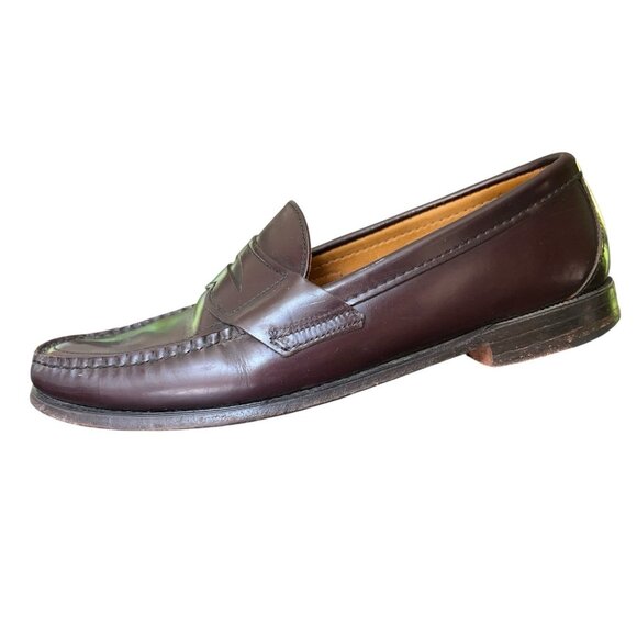 Vintage Sebago Burgundy Pinch Moc Toe Penny Loafer Shoes Mens Size 10.5 D USA main image 13